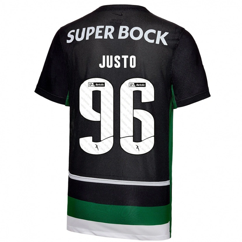 Danxen Donna Maglia Samuel Justo #96 Nero Bianco Verde Kit Gara Home 2024/25 Maglietta
