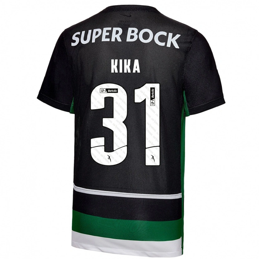 Danxen Donna Maglia Kika #31 Nero Bianco Verde Kit Gara Home 2024/25 Maglietta