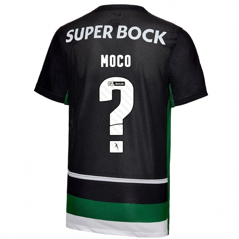 Danxen Donna Maglia Afonso Moço #0 Nero Bianco Verde Kit Gara Home 2024/25 Maglietta