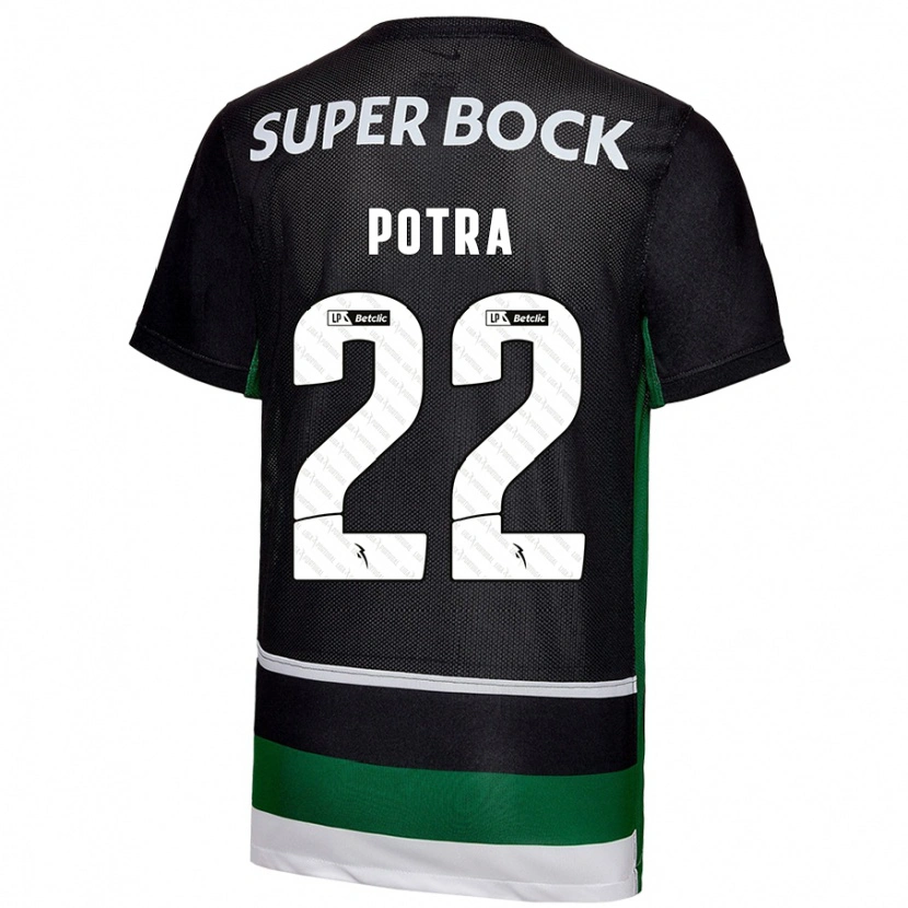 Danxen Donna Maglia Catarina Sofia Branco Potra #22 Nero Bianco Verde Kit Gara Home 2024/25 Maglietta