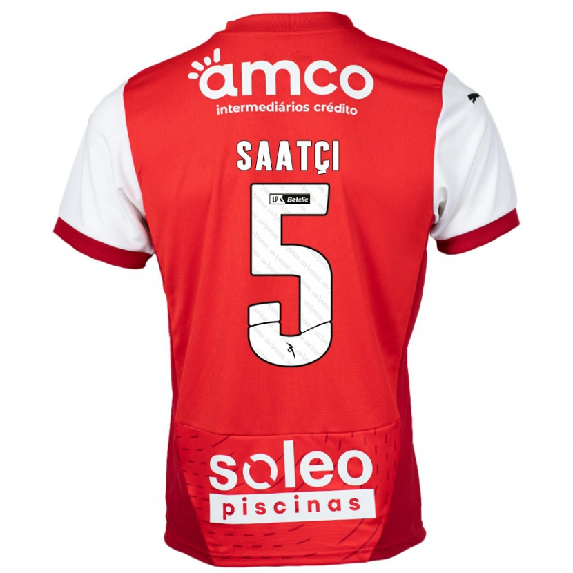 Danxen Donna Maglia Serdar Saatçı #5 Rosso Bianco Kit Gara Home 2024/25 Maglietta