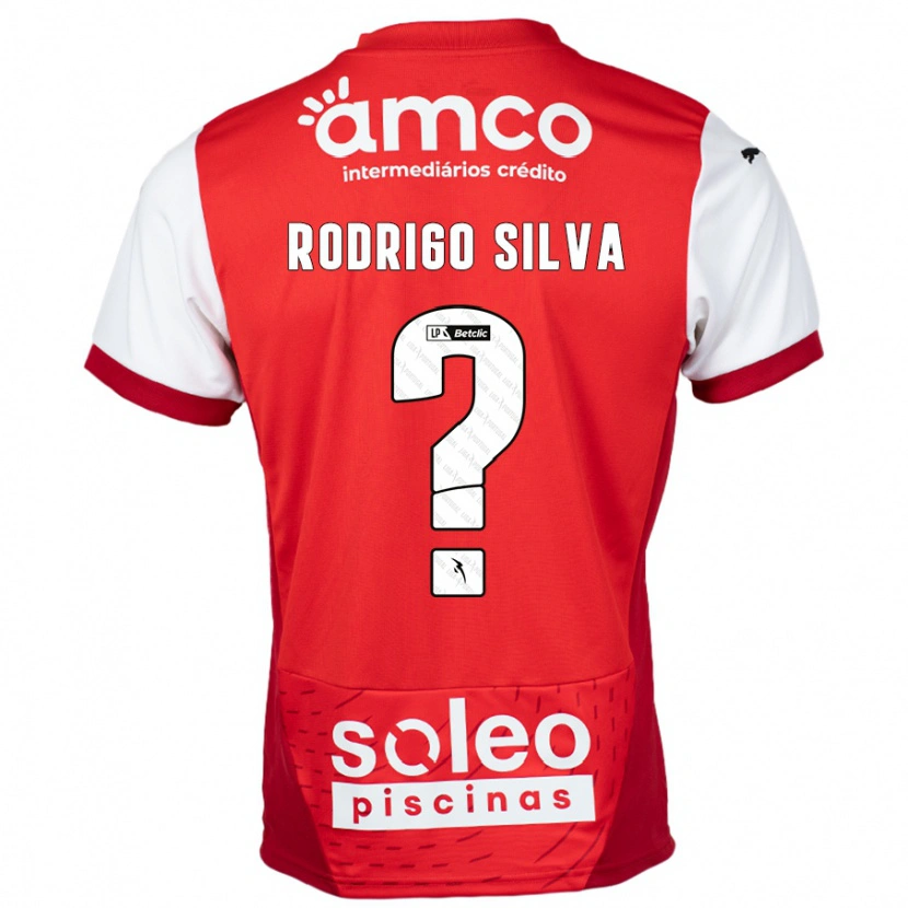 Danxen Donna Maglia Rodrigo Silva #0 Rosso Bianco Kit Gara Home 2024/25 Maglietta