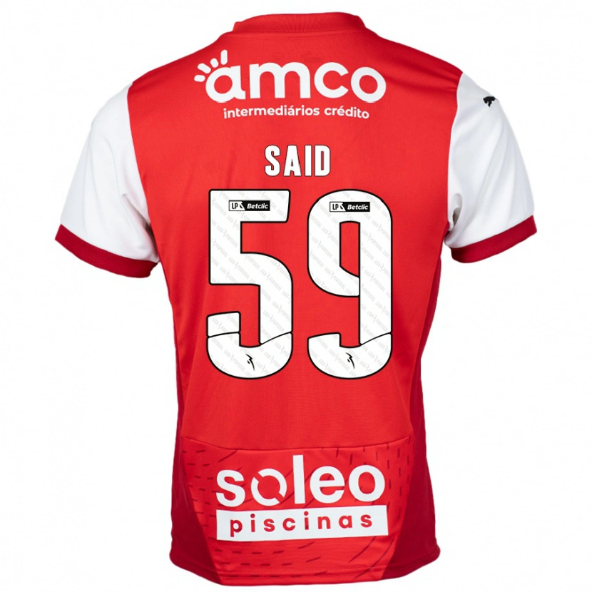 Danxen Donna Maglia Yan Said #59 Rosso Bianco Kit Gara Home 2024/25 Maglietta