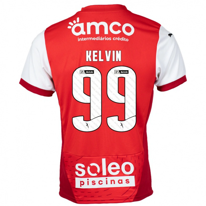 Danxen Donna Maglia Kauan Kelvin #99 Rosso Bianco Kit Gara Home 2024/25 Maglietta