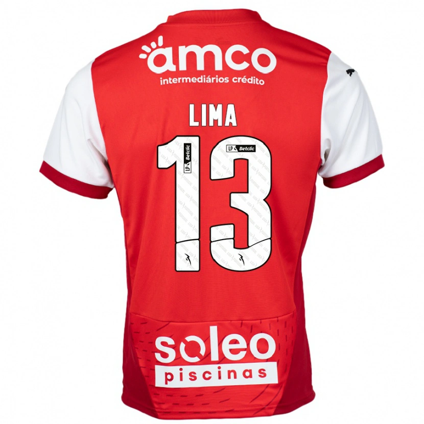 Danxen Donna Maglia Aline Lima #13 Rosso Bianco Kit Gara Home 2024/25 Maglietta