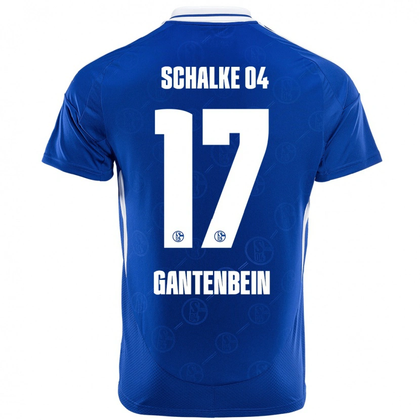 Danxen Donna Maglia Adrian Gantenbein #17 Blu Reale Kit Gara Home 2024/25 Maglietta