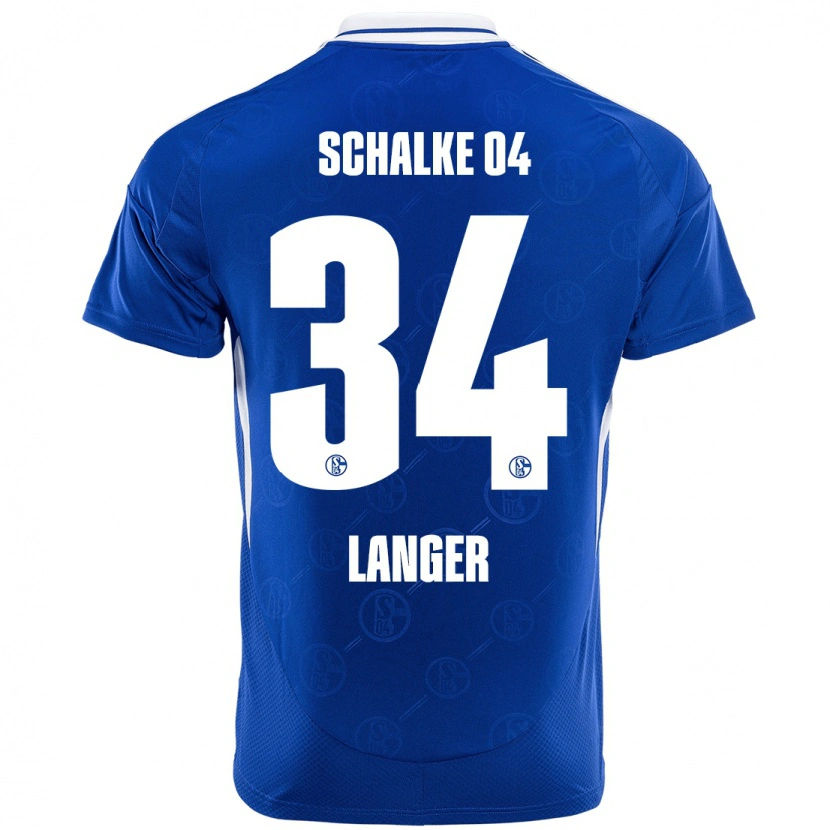 Danxen Donna Maglia Michael Langer #34 Blu Reale Kit Gara Home 2024/25 Maglietta