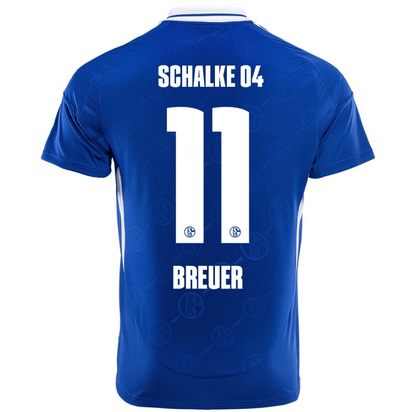 Danxen Donna Maglia Simon Breuer #11 Blu Reale Kit Gara Home 2024/25 Maglietta