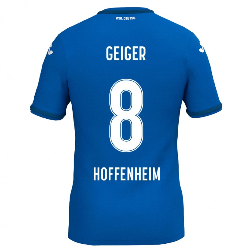 Danxen Donna Maglia Dennis Geiger #8 Blu Reale Kit Gara Home 2024/25 Maglietta