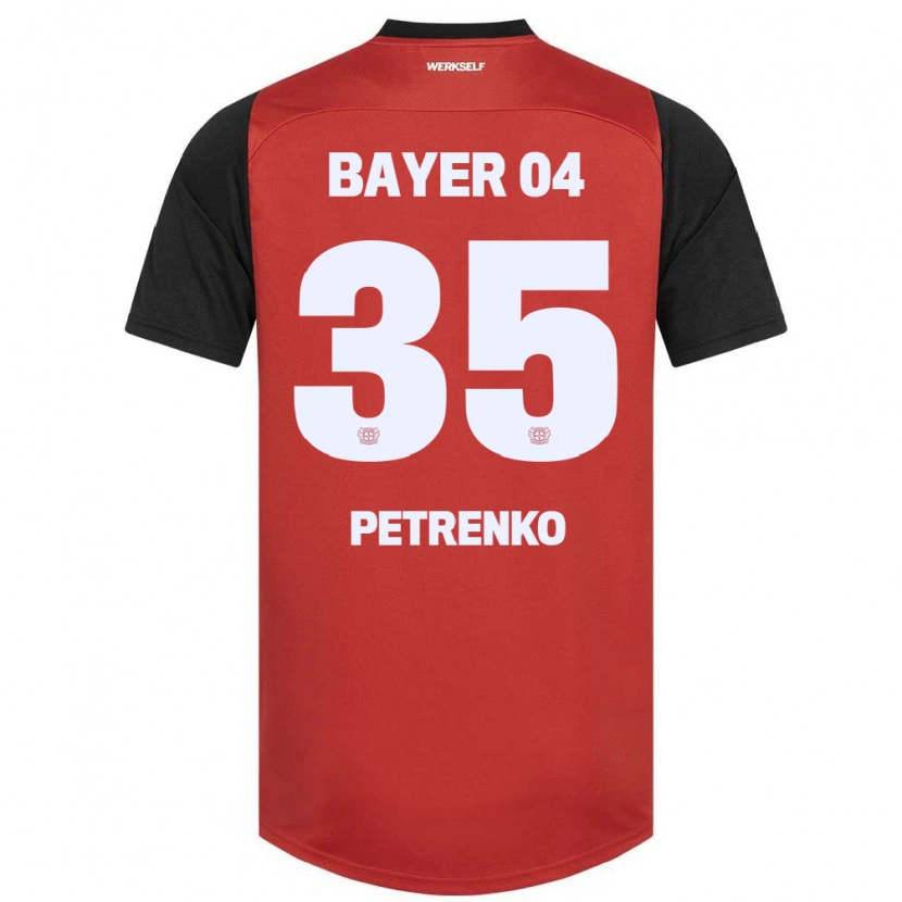 Danxen Donna Maglia Oleksandr Petrenko #35 Rosso Nero Kit Gara Home 2024/25 Maglietta