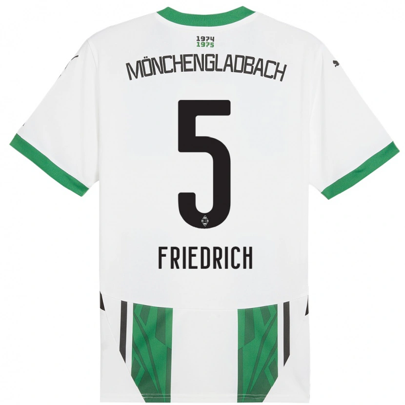 Danxen Donna Maglia Marvin Friedrich #5 Bianco Verde Kit Gara Home 2024/25 Maglietta