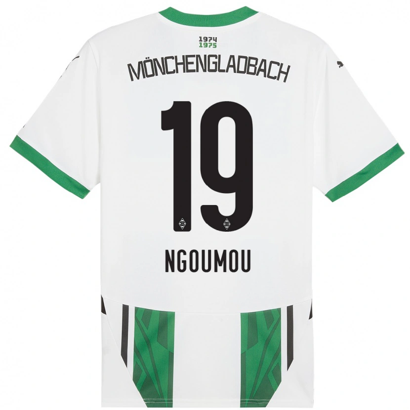 Danxen Donna Maglia Nathan Ngoumou #19 Bianco Verde Kit Gara Home 2024/25 Maglietta