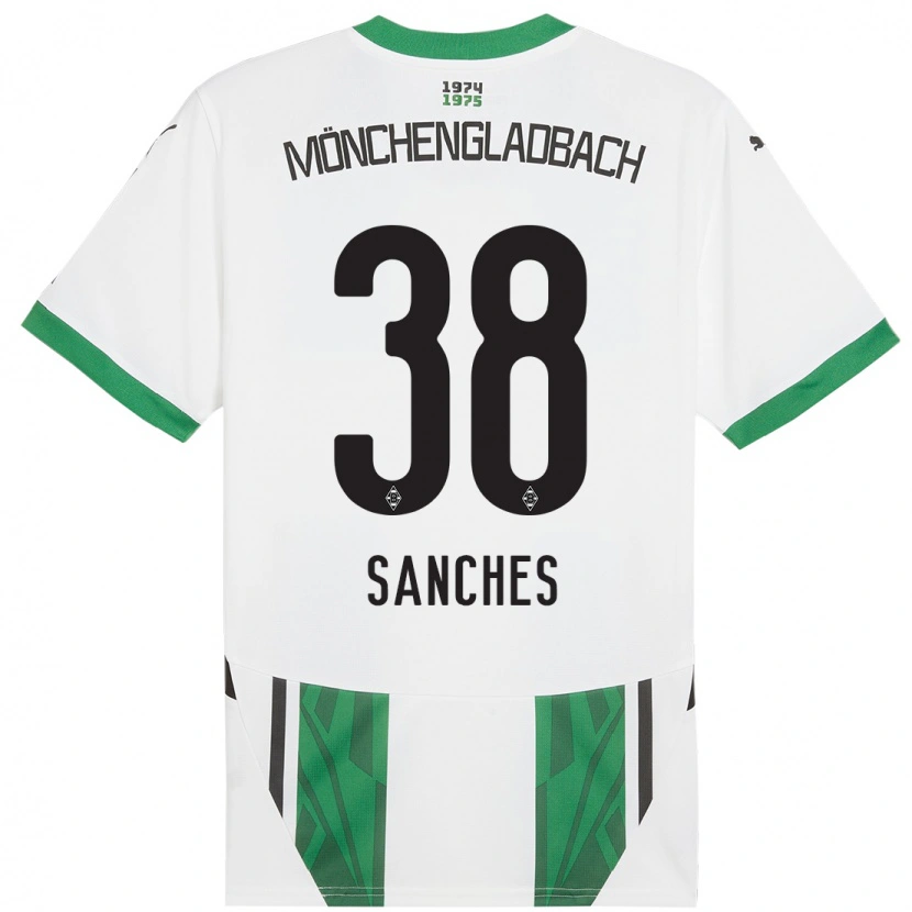 Danxen Donna Maglia Yvandro Borges Sanches #38 Bianco Verde Kit Gara Home 2024/25 Maglietta