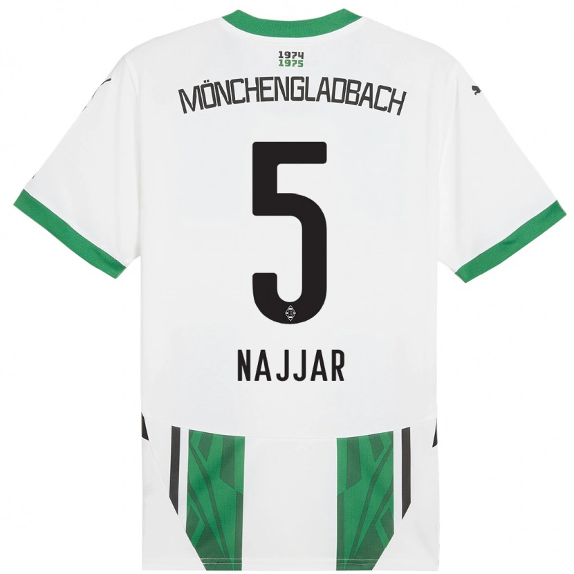 Danxen Donna Maglia Jamil Najjar #5 Bianco Verde Kit Gara Home 2024/25 Maglietta