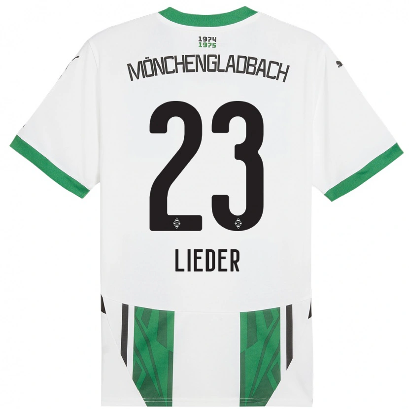 Danxen Donna Maglia Michel Lieder #23 Bianco Verde Kit Gara Home 2024/25 Maglietta