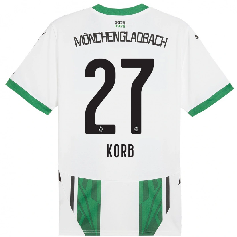 Danxen Donna Maglia Julian Korb #27 Bianco Verde Kit Gara Home 2024/25 Maglietta
