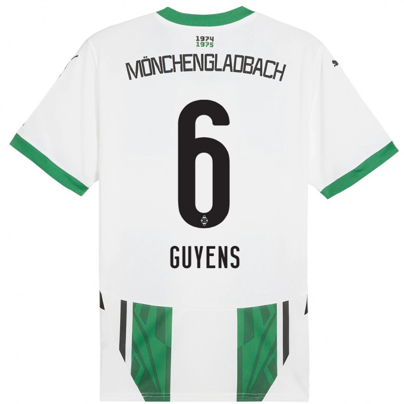 Danxen Donna Maglia Emily Guyens #6 Bianco Verde Kit Gara Home 2024/25 Maglietta