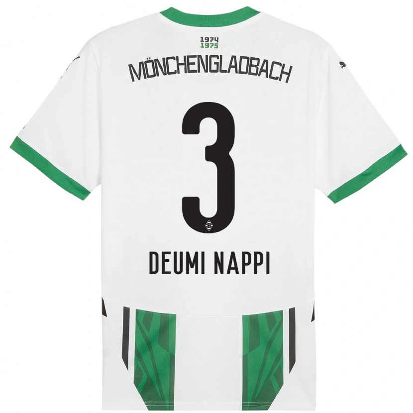 Danxen Donna Maglia Dimitrie Deumi Nappi #3 Bianco Verde Kit Gara Home 2024/25 Maglietta