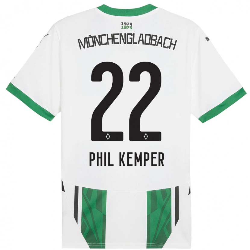 Danxen Donna Maglia Phil Kemper #22 Bianco Verde Kit Gara Home 2024/25 Maglietta