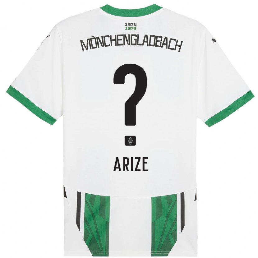 Danxen Donna Maglia David Arize #0 Bianco Verde Kit Gara Home 2024/25 Maglietta