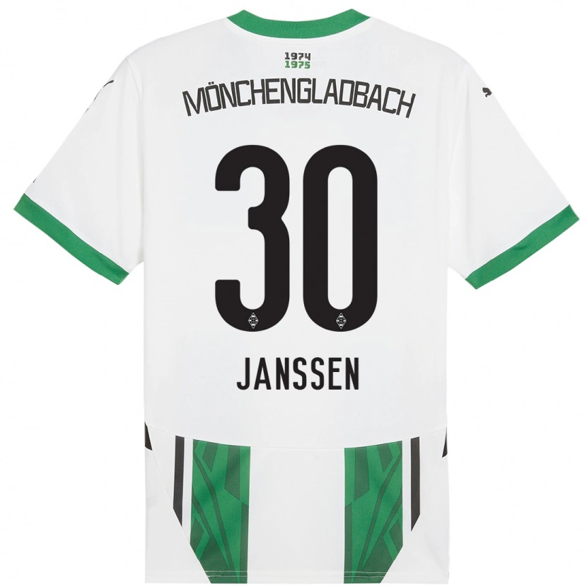 Danxen Donna Maglia Annalena Janssen #30 Bianco Verde Kit Gara Home 2024/25 Maglietta