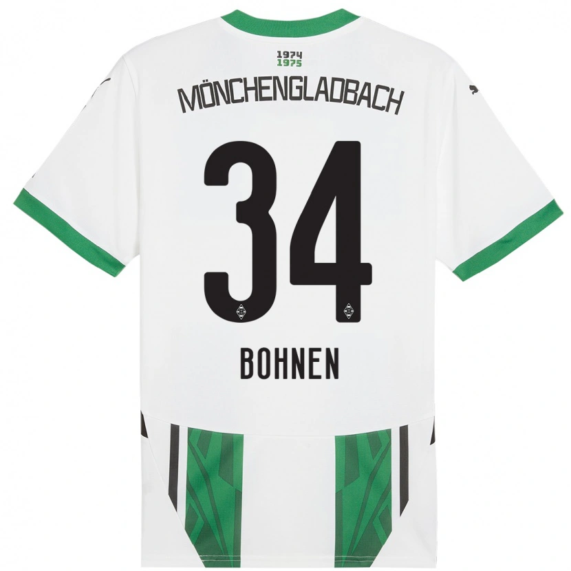 Danxen Donna Maglia Bohnen #34 Bianco Verde Kit Gara Home 2024/25 Maglietta