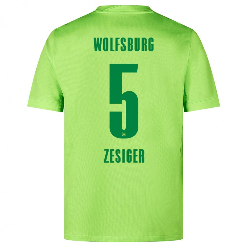 Danxen Donna Maglia Cédric Zesiger #5 Verde Fluorescente Kit Gara Home 2024/25 Maglietta