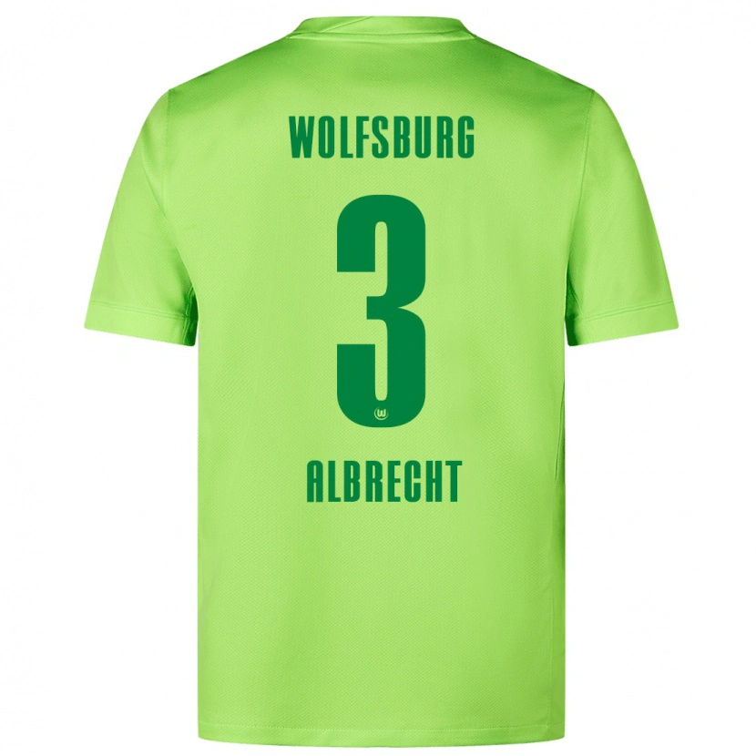 Danxen Donna Maglia Ben Albrecht #3 Verde Fluorescente Kit Gara Home 2024/25 Maglietta
