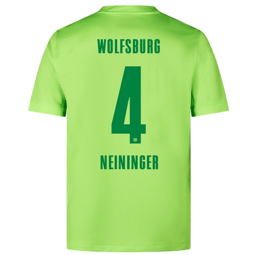 Danxen Donna Maglia Till Neininger #4 Verde Fluorescente Kit Gara Home 2024/25 Maglietta