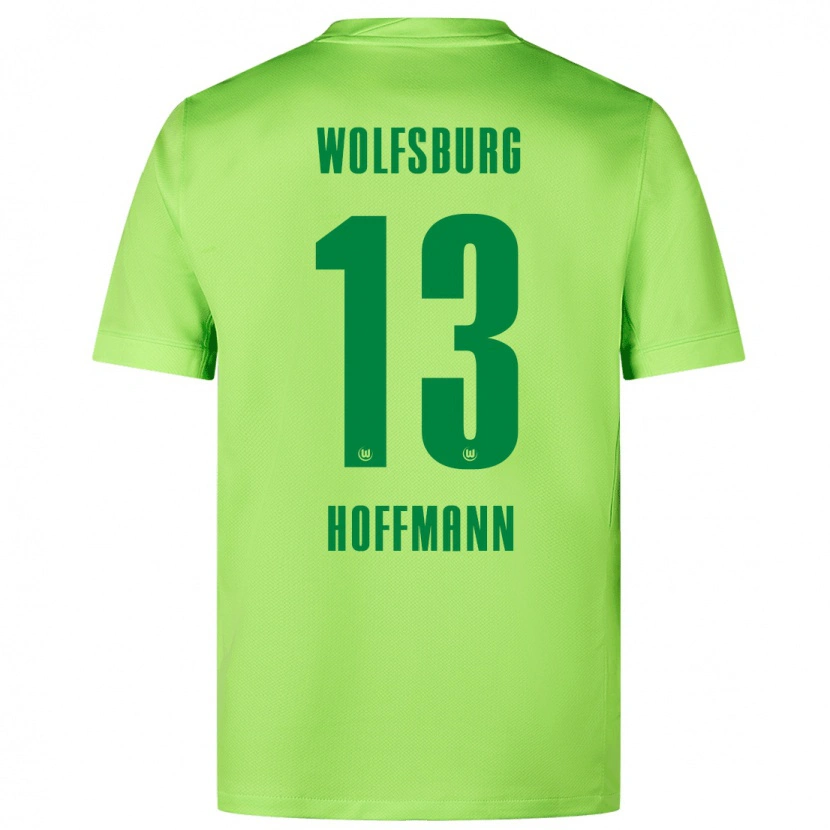 Danxen Donna Maglia Nils Hoffmann #13 Verde Fluorescente Kit Gara Home 2024/25 Maglietta