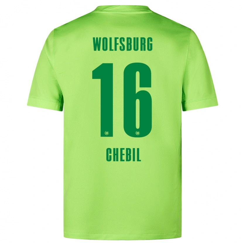 Danxen Donna Maglia Yasin Chebil #16 Verde Fluorescente Kit Gara Home 2024/25 Maglietta