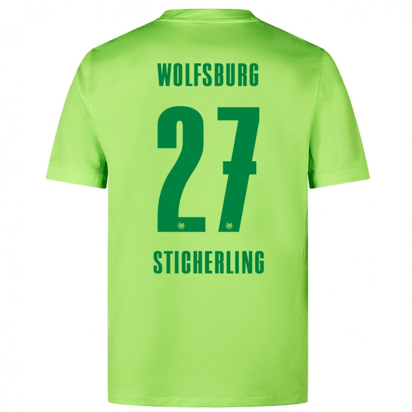 Danxen Donna Maglia Carl-Anton Sticherling #27 Verde Fluorescente Kit Gara Home 2024/25 Maglietta