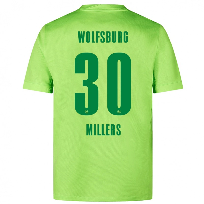 Danxen Donna Maglia Kristers Millers #30 Verde Fluorescente Kit Gara Home 2024/25 Maglietta