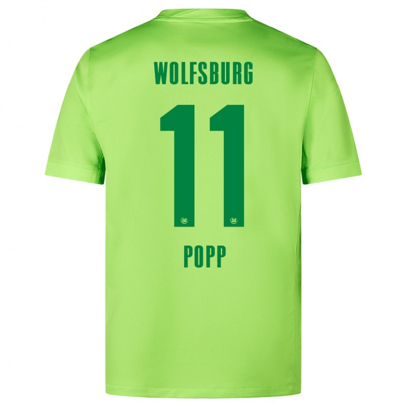 Danxen Donna Maglia Alexandra Popp #11 Verde Fluorescente Kit Gara Home 2024/25 Maglietta
