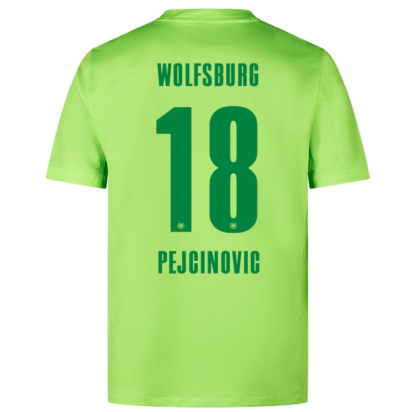 Danxen Donna Maglia Dzenan Pejcinovic #18 Verde Fluorescente Kit Gara Home 2024/25 Maglietta