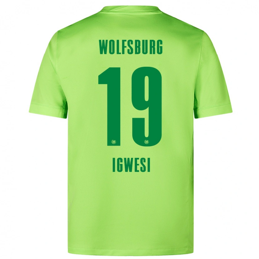 Danxen Donna Maglia Tyrese Igwesi #19 Verde Fluorescente Kit Gara Home 2024/25 Maglietta