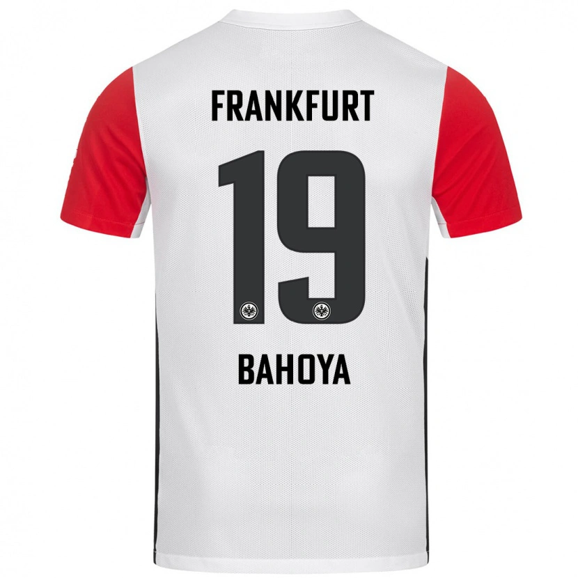 Danxen Donna Maglia Jean-Mattéo Bahoya #19 Bianco Rosso Kit Gara Home 2024/25 Maglietta