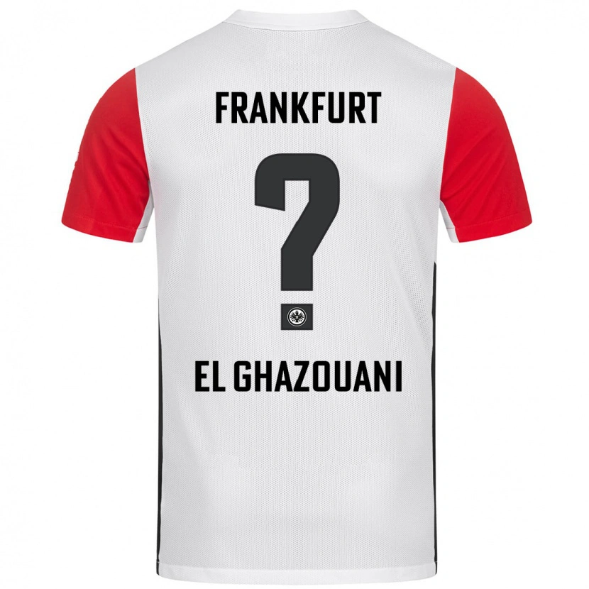 Danxen Donna Maglia Anas El Ghazouani #0 Bianco Rosso Kit Gara Home 2024/25 Maglietta