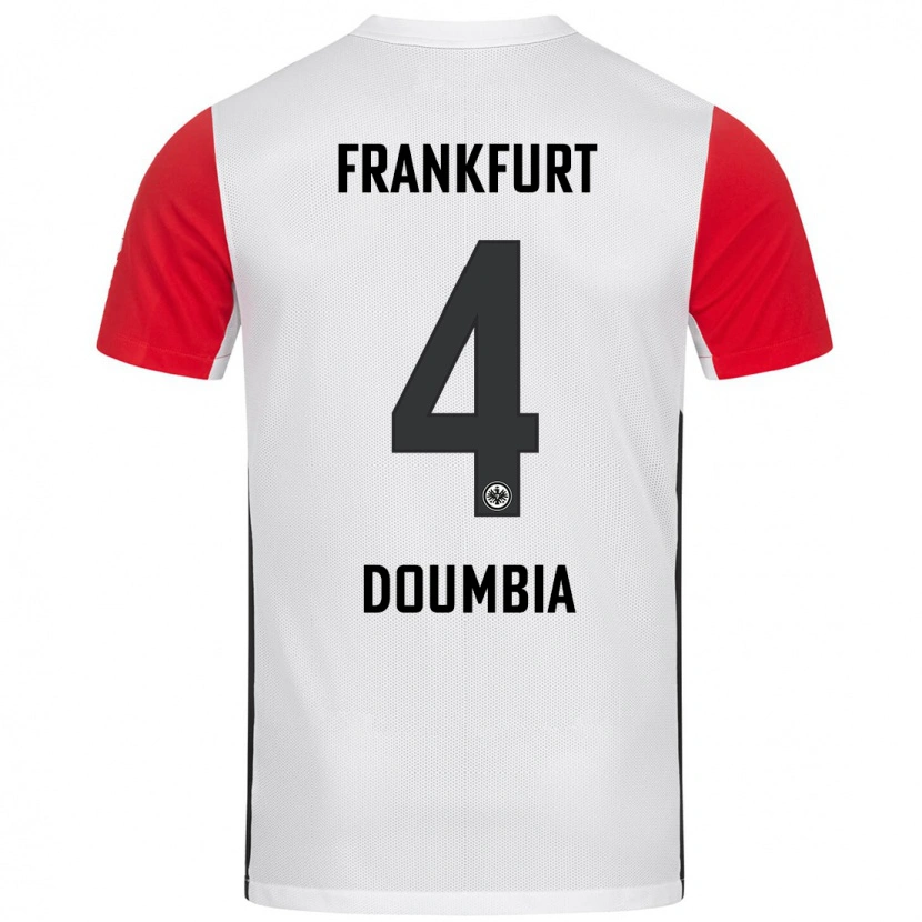 Danxen Donna Maglia Fousseny Doumbia #4 Bianco Rosso Kit Gara Home 2024/25 Maglietta