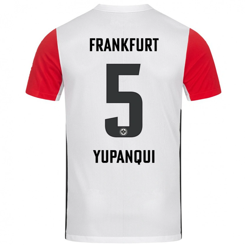 Danxen Donna Maglia Philipp Eisele Yupanqui #5 Bianco Rosso Kit Gara Home 2024/25 Maglietta