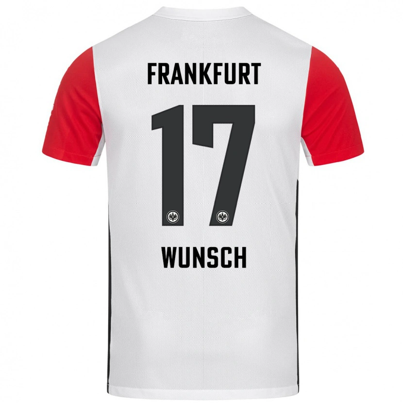 Danxen Donna Maglia Paul Wünsch #17 Bianco Rosso Kit Gara Home 2024/25 Maglietta