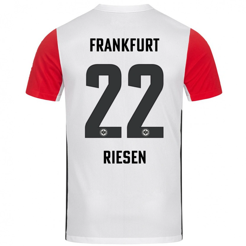 Danxen Donna Maglia Nadine Riesen #22 Bianco Rosso Kit Gara Home 2024/25 Maglietta