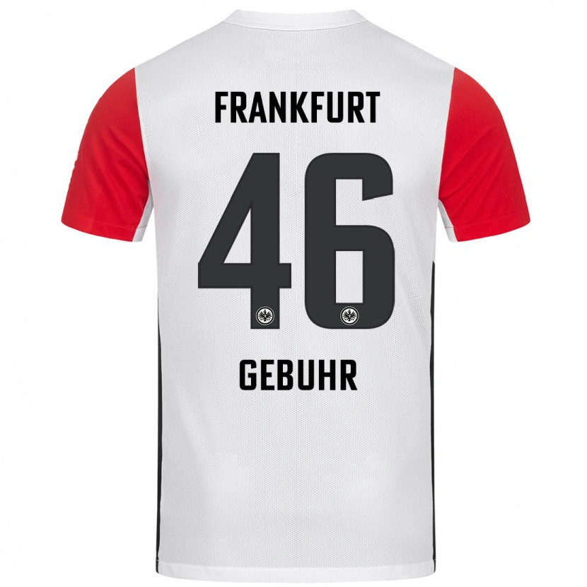 Danxen Donna Maglia Dario Gebuhr #46 Bianco Rosso Kit Gara Home 2024/25 Maglietta