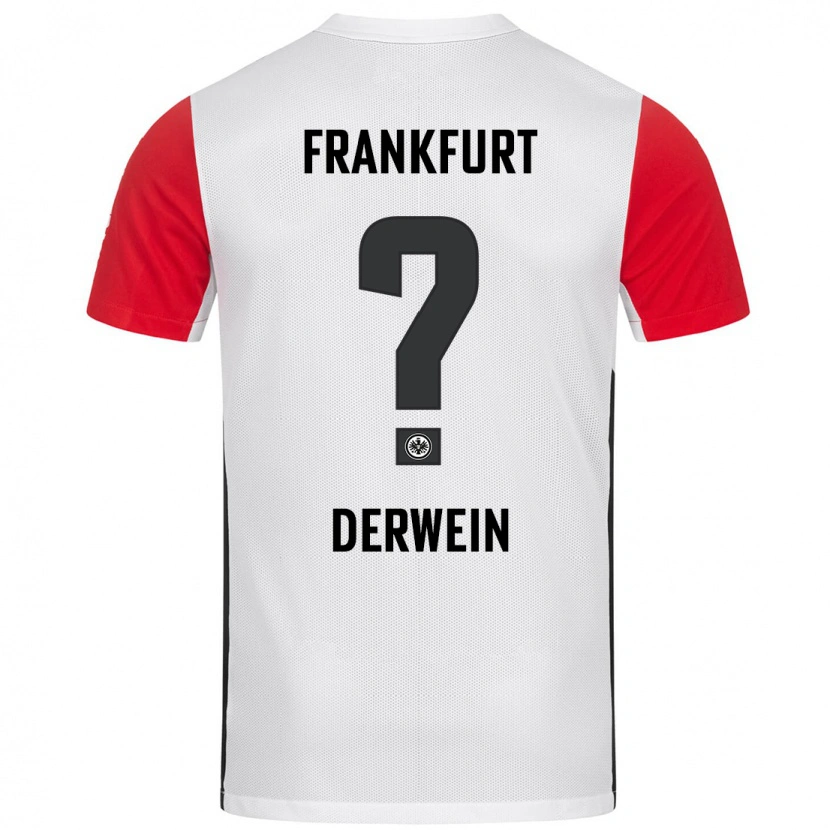 Danxen Donna Maglia Elias Derwein #0 Bianco Rosso Kit Gara Home 2024/25 Maglietta
