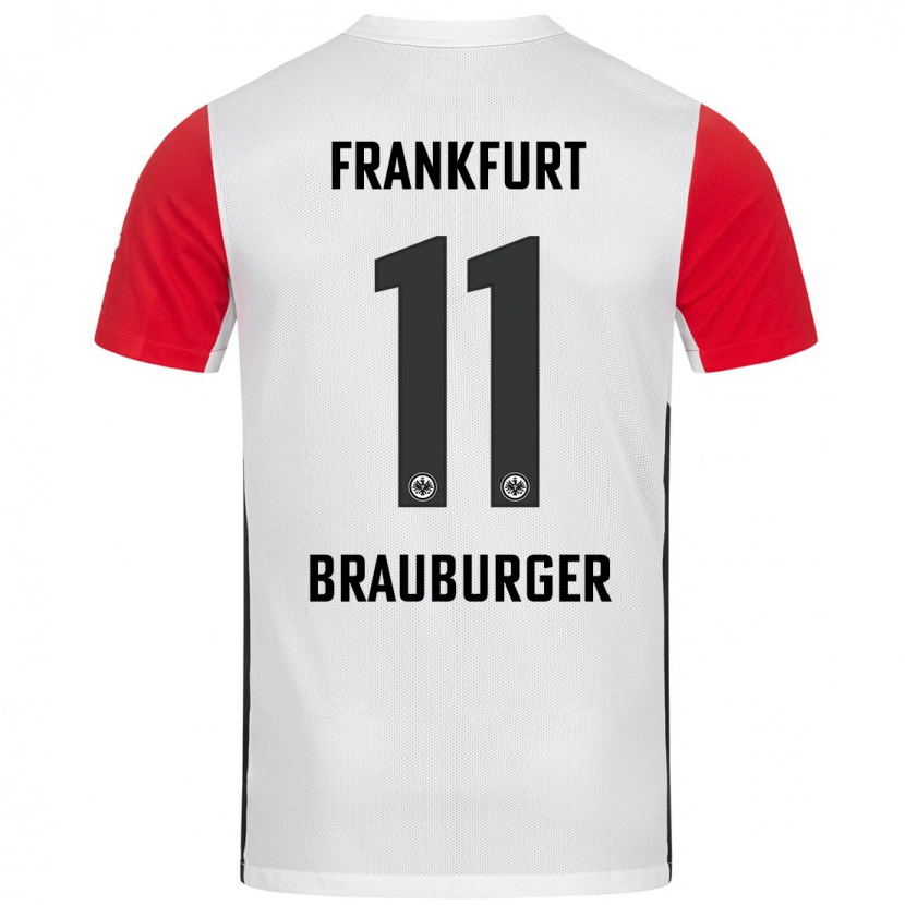 Danxen Donna Maglia Maximilian Brauburger #11 Bianco Rosso Kit Gara Home 2024/25 Maglietta