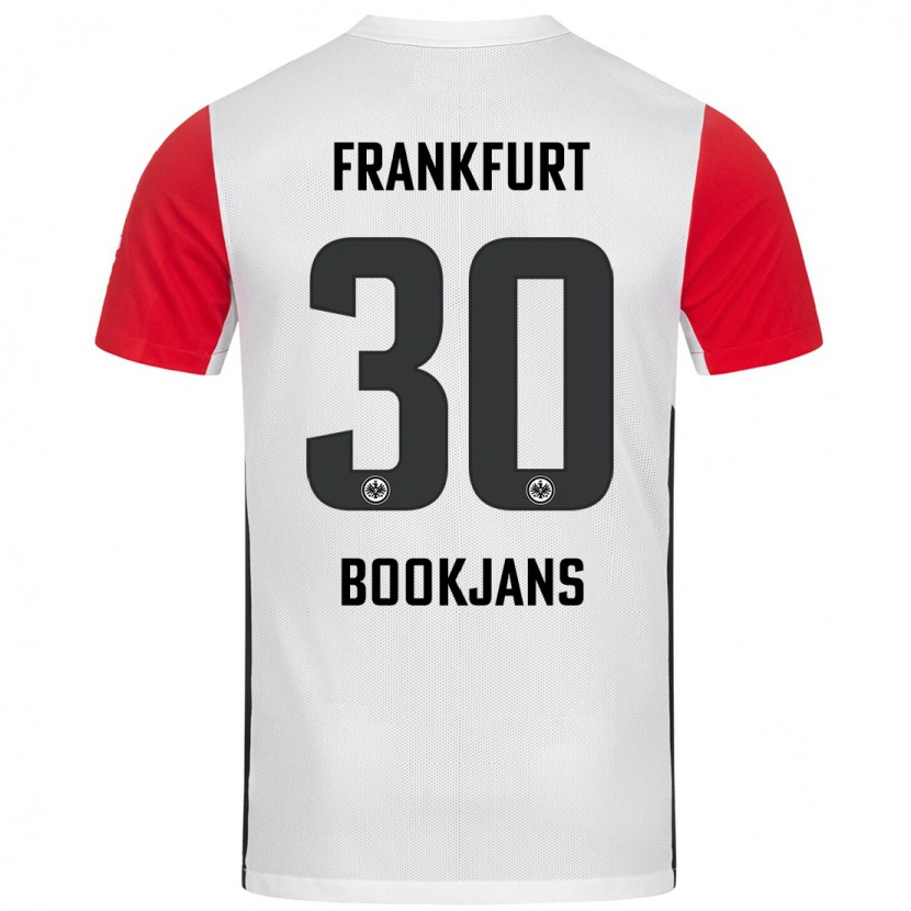 Danxen Donna Maglia Jakob Bookjans #30 Bianco Rosso Kit Gara Home 2024/25 Maglietta