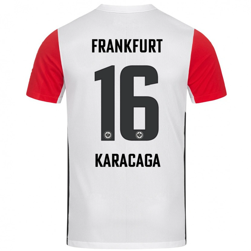 Danxen Donna Maglia Tom Karacaga #16 Bianco Rosso Kit Gara Home 2024/25 Maglietta
