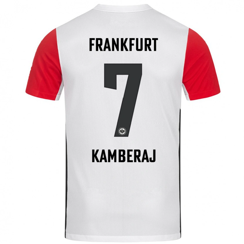 Danxen Donna Maglia Donart Kamberaj #7 Bianco Rosso Kit Gara Home 2024/25 Maglietta