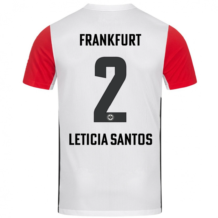Danxen Donna Maglia Letícia Santos De Oliveira #2 Bianco Rosso Kit Gara Home 2024/25 Maglietta