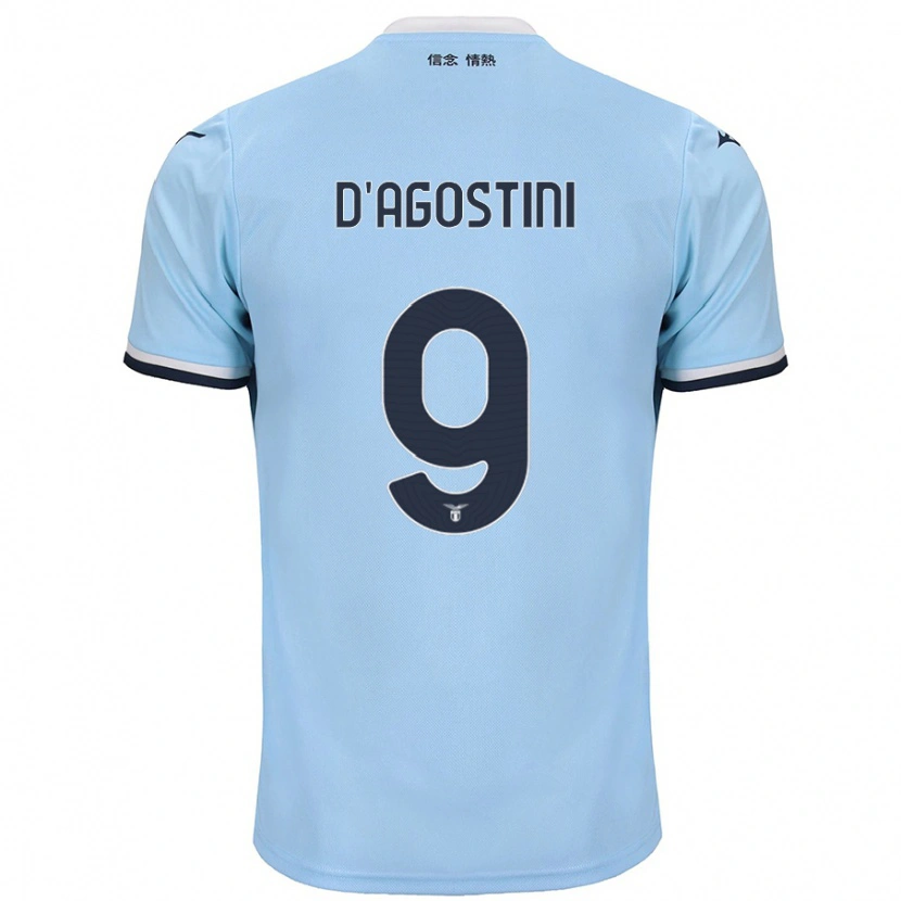 Danxen Donna Maglia Lorenzo D'agostini #9 Blu Kit Gara Home 2024/25 Maglietta